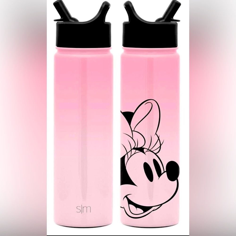 New Simple Modern Disney Water Bottle w Straw Lid Vacuum Insulated Metal Thermos